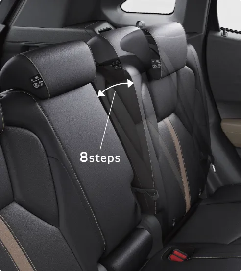 8-step reclining rear seats